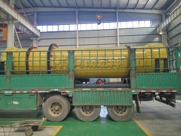 成都的客戶，您采購(gòu)的1.5×8m的雞糞烘干機(jī)已發(fā)出，請(qǐng)注意查收