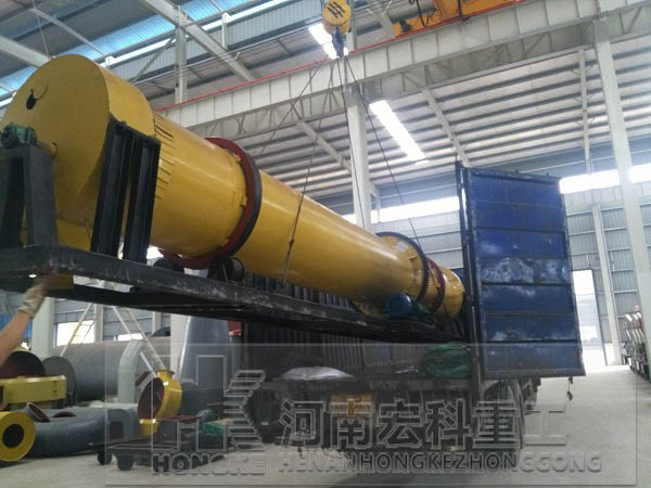 河南商丘的客戶，您采購(gòu)的Ф1200×8m雞糞烘干機(jī)已發(fā)出